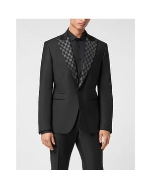 Philipp Plein Blazer Monogram - Black