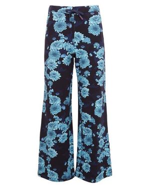 lords of harlech Paige Wide Leg Brushed Knit Pant Serious Floral - Blue
