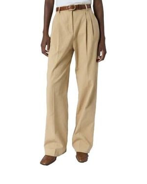 Gerard Darel Azra High Rise Pleated Pants - Natural