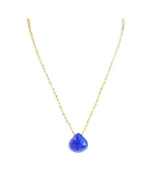 MADISON BEVERLY HILLS Lapis Lazuli Teardrop Pendant Link Chain - Metallic