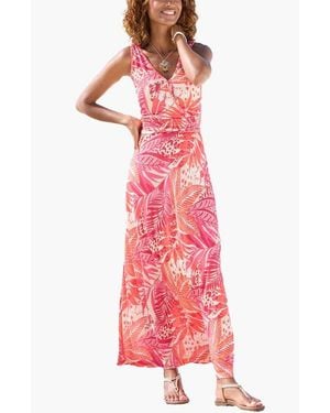 Lascana Smocked Waist Maxi Dress - Pink