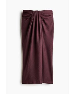 H&M Twist-Detail Skirt - Purple