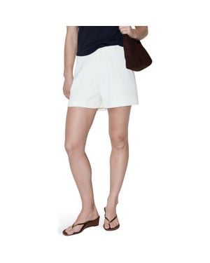 Mango Front Seam Shorts - White