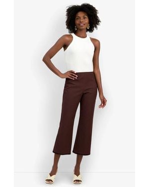 Trina Turk Gulf Cropped Structured Woven Pant - Multicolor