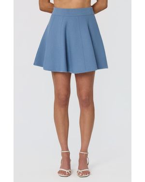 Astr Shaylla Knit A-Line Miniskirt - Blue