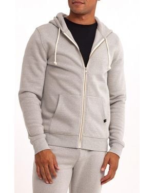 Threads For Thought Trim Fit Heathered Fleece Zip Hoodie - Gray