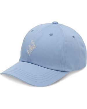 Tentree Flower Embroidery Peak Hat - Blue