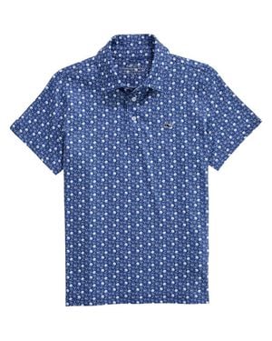 Vineyard Vines Kids' Print Polo - Blue