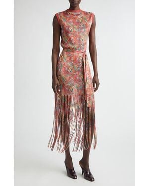Etro Print Fringe Sweater Dress - Multicolor