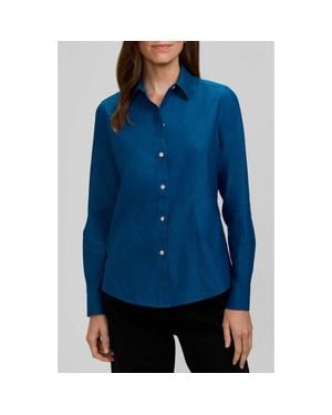 Foxcroft Dianna Non-Iron Cotton Shirt - Blue