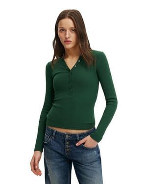 Cotton On Blake Henley Long Sleeve - Green