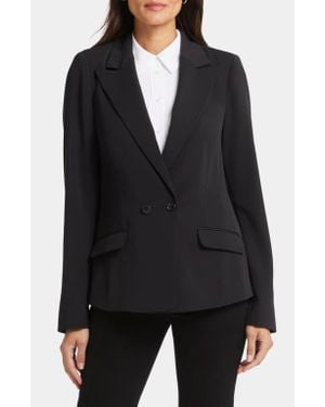 NYDJ Modern Double Breasted Blazer - Black