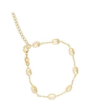 MacRae & Co X Sharina Faux Pearl Station Bracelet - Metallic