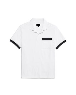 Mack Weldon Johnny Collar Terry Cloth Pocket Polo - White