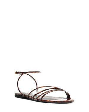 SCHUTZ SHOES Inez Ankle Strap Sandal - Brown