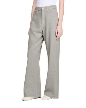 Sandro Rhinestone-Embellished Jeans - Gray