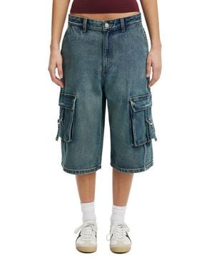 Cotton On 91 Baggy Denim Jort - Blue