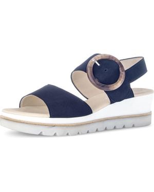 Gabor Wedge Sandal - Blue