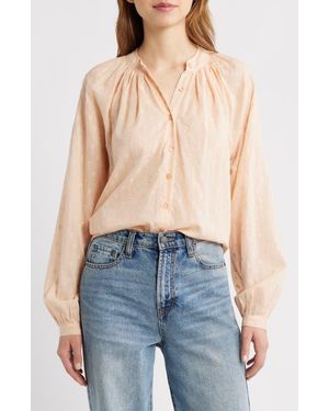 Doen Juilenne Diamond Embroidered Organic Cotton Voile Shirt - Blue