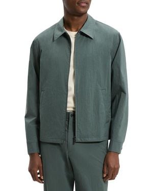 Theory City Crinkle Zip Jacket - Green