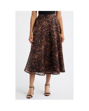 Anne Klein A-Line Midi Dress - Brown