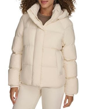 Levi's Hooded Quilted Puffer Jacket - Natural