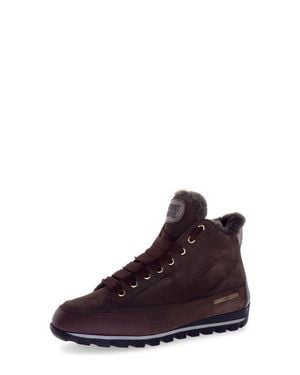 Candice Cooper Runlo Waterproof Genuine Shearling Lined High Top Sneaker - Purple