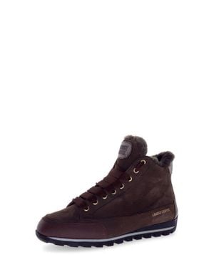 Candice Cooper Runlo Waterproof Genuine Shearling Lined High Top Sneaker - Purple