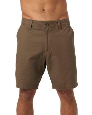 O'neill Sportswear Jay Flat Front Stretch Cotton Chino Shorts - Brown