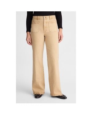 Madewell The Emmy Patch Pocket Wide Leg Pants - Natural