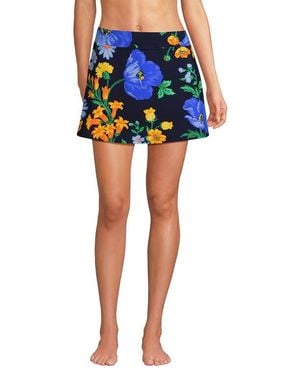 Lands' End Tummy Control Skirt Swim Bottoms - Blue