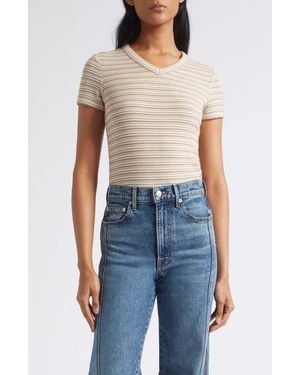 Veronica Beard Devin V-Neck T-Shirt - Blue