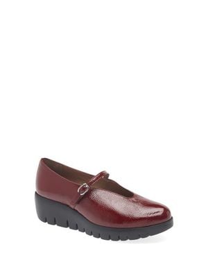 Wonders C-33341 Platform Wedge Mary Jane Shoe - Purple