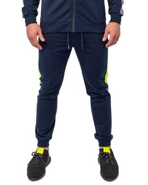 Maceoo Level Stretch Cotton Sweatpants - Blue