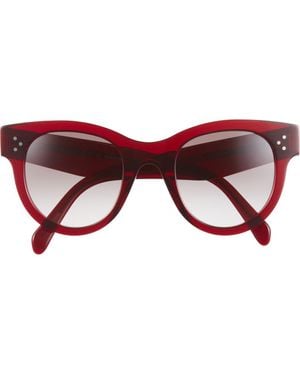 Celine Bold 3 Dots 48Mm Square Sunglasses - Red