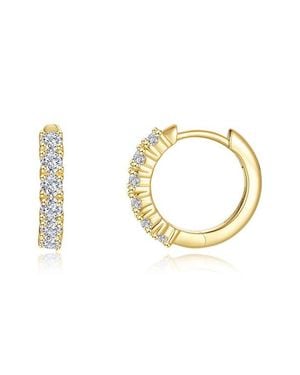 Lafonn Alexa Pavé Simulated Diamond Huggie Hoop Earrings - Metallic