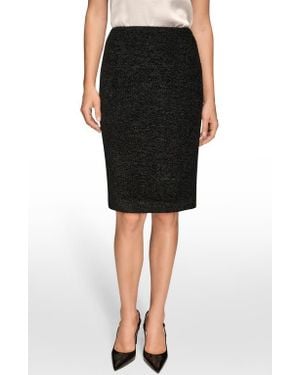 Donna Karan Metallic Pencil Skirt - Black