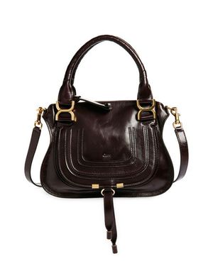 Chloé Small Marcie Leather Satchel - Black