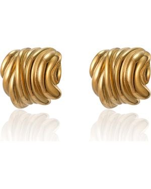 Kellery Dazzle Dream Twirl Hoop Earrings - Metallic