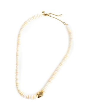 Madewell Puka Shell Bead Necklace - Metallic