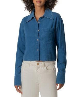 Kut From The Kloth Alyssa Crop Shirt - Blue