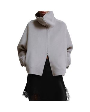 Mango Wool Blend Jacket - Gray