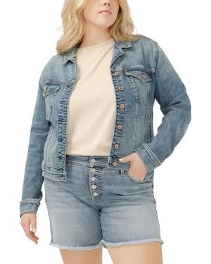 Silver Jeans Co. Fitted Denim Jacket - Blue