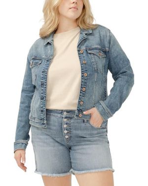 Silver Jeans Co. Fitted Denim Jacket - Blue