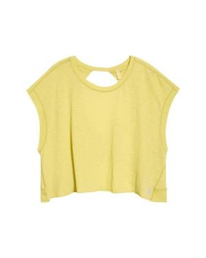 Free People Fp Movement My Tee Time Open Back T-Shirt - Yellow