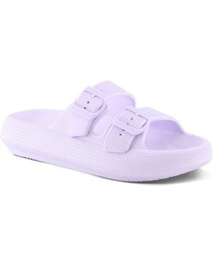 Flexus by Spring Step Bubbles Waterproof Slide Sandal - Purple