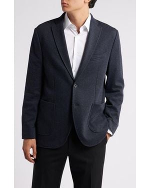 GRUNER 1949 Alfi Herringbone Knit Sport Coat - Blue