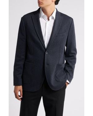 GRUNER 1949 Alfi Herringbone Knit Sport Coat - Blue