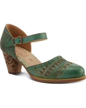Spring Step Niobella Ankle Strap Pump - Green