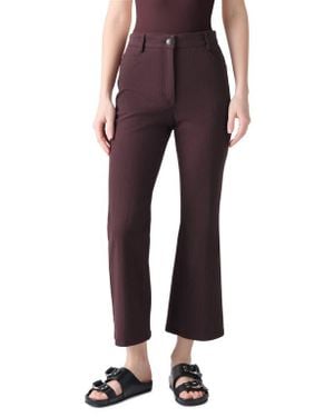 Akris Punto Cali Stretch Denim Crop Bootcut Jeans - Red